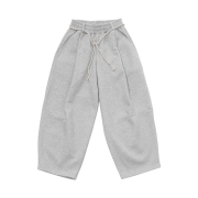 Arrayed Combine Curved Dart Sweat Pants Gray