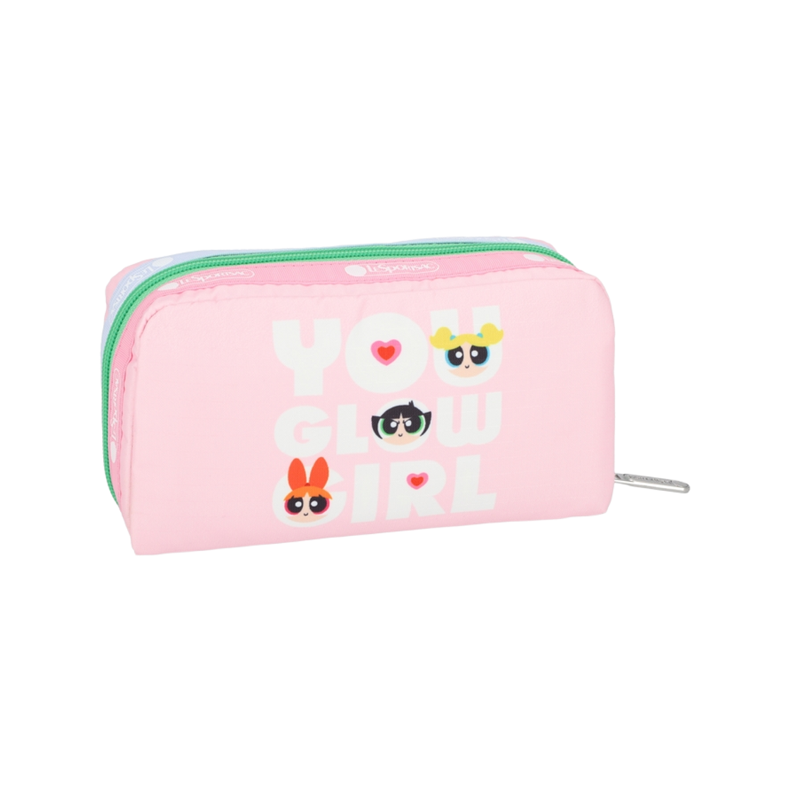 레스포색 파워퍼프걸 핑크 렉탱귤러 코스메틱 파우치(Lesportsac PPG Pink Rectangular Cosmetic) - 4