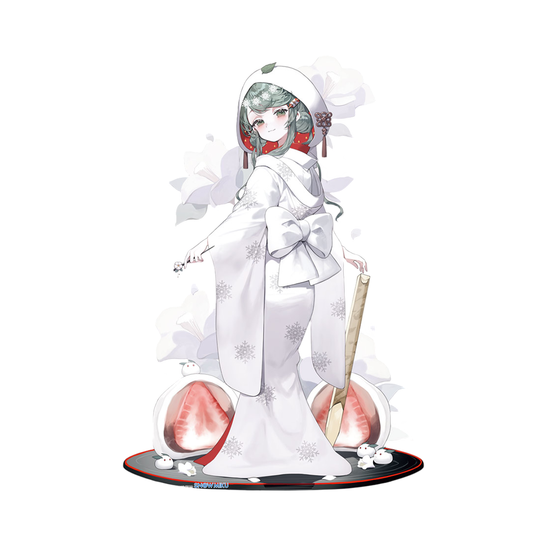 반다이 제일복권 유키 미쿠 시즌3 D상 유키 미쿠 2013 일러스트 보드(Bandai Ichiban Kuji Snow Miku Snow Miku Third Season D Prize Snow Miku 2013 Illustration Board) - 1