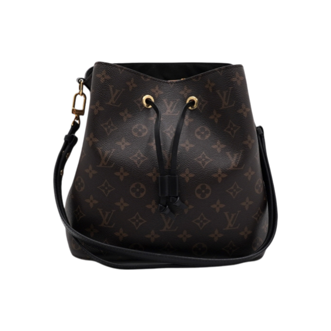 ITHMIK2M6CCN Louis Vuitton Monogram Black NeoNoe Bucket Shoulder Bag M44020