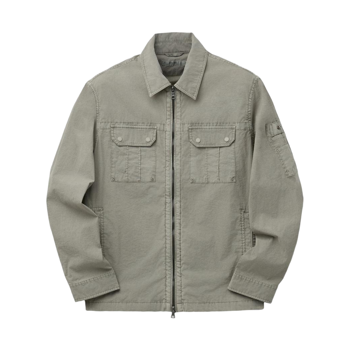 시리즈 피그 다잉 집업 아우터 셔츠 베이지(SERIES Pigment Dyed Zip-Up Outer Shirt Beige) - 1