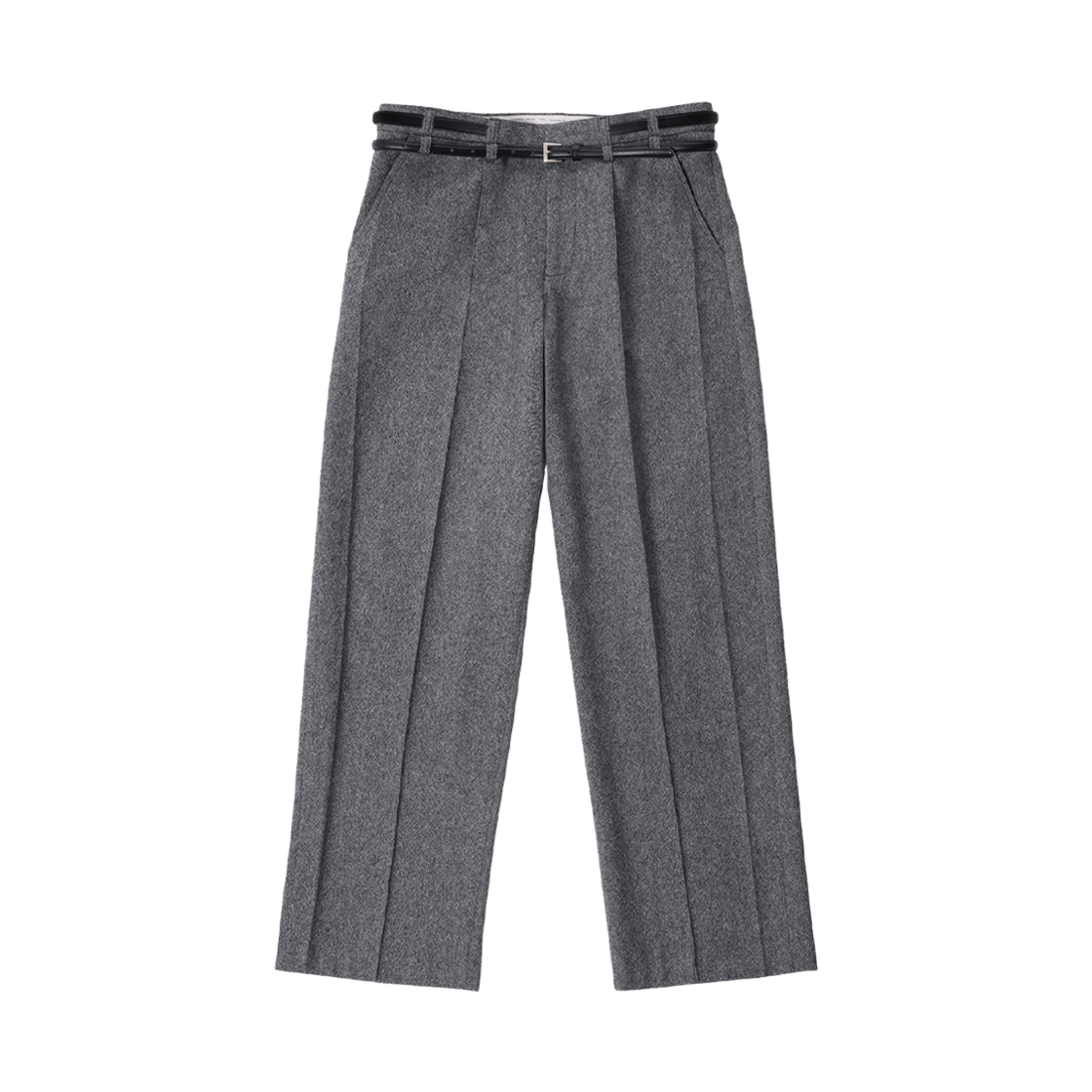에스티유 크리즈 더블 벨트 슬렉스 인 그레이(STU Crease Double Belt Slacks In Grey)