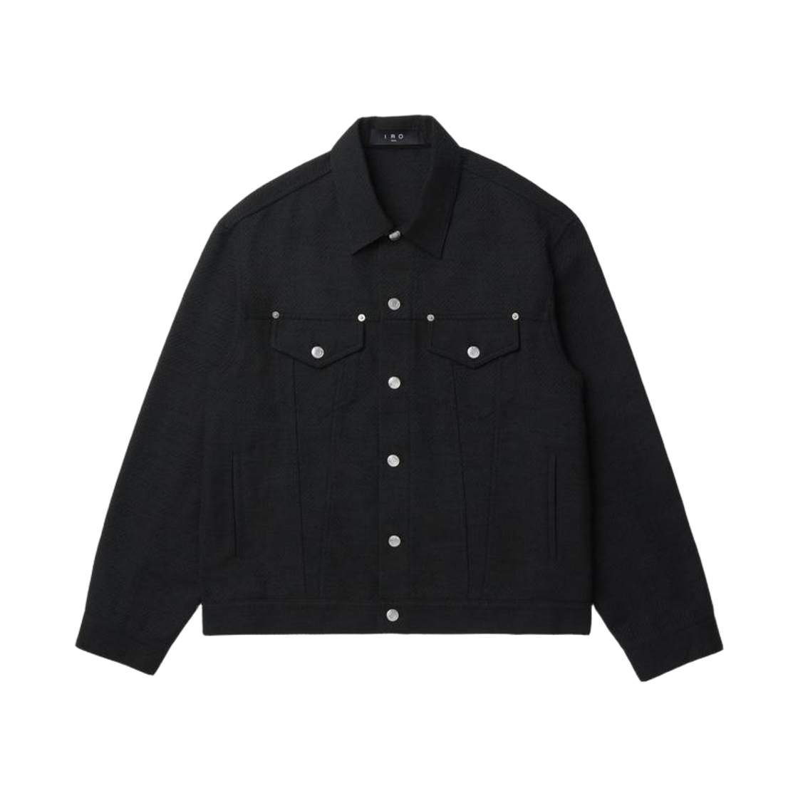 이로 테본 트윌 코튼 트러커 자켓 블랙(IRO Tevone Twill Cotton Trucker Jacket Black)