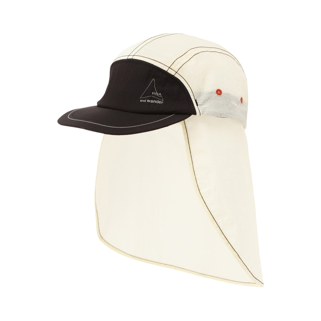 로아 x 앤드 원더 립스탑 윈드 캡 오프 화이트(ROA x And Wander Ripstop Wind Cap Off White)