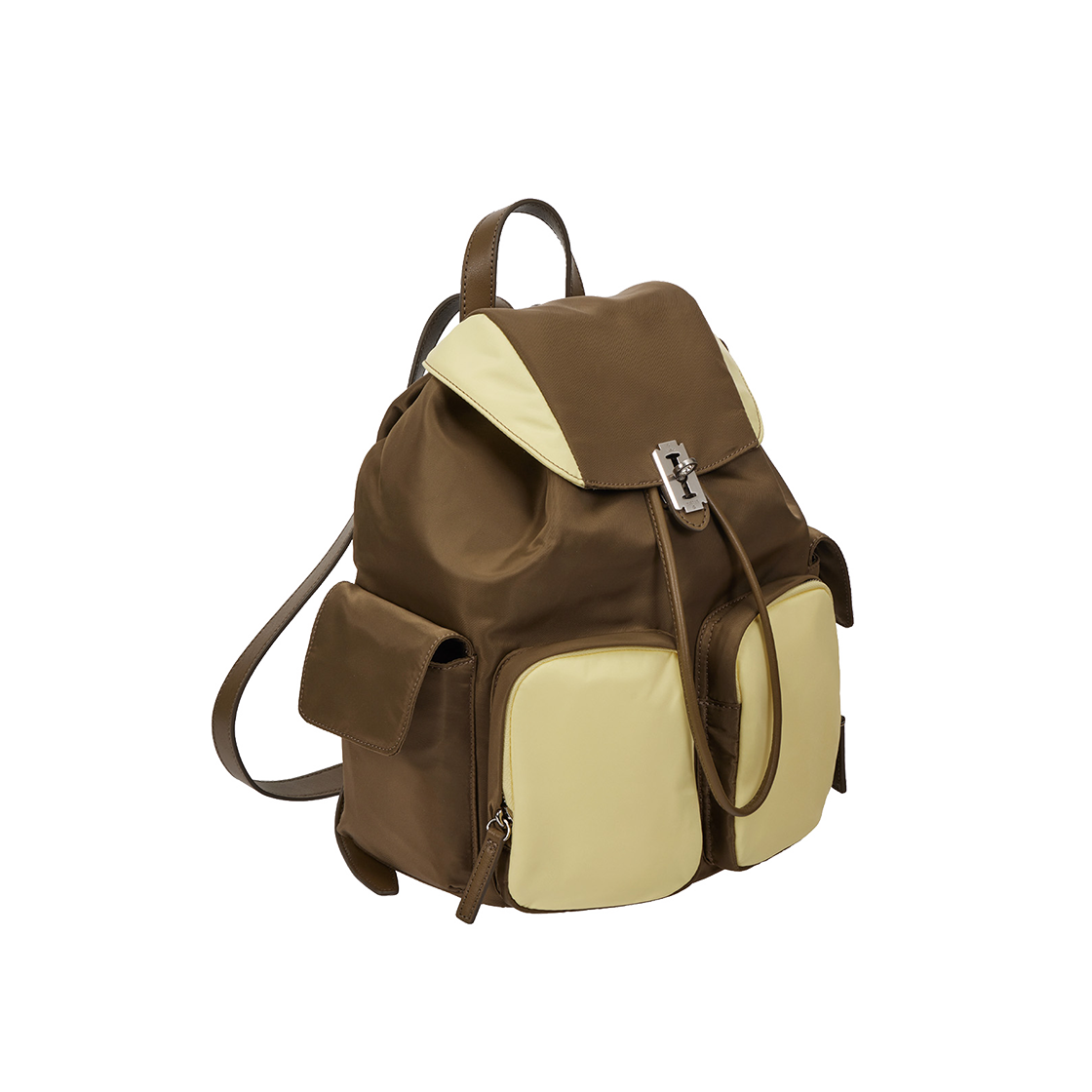 분크 헤이 더블 포켓 백팩 미듐 팔레트브라운(vunque Hey Double Pocket Backpack M Palette Brown)