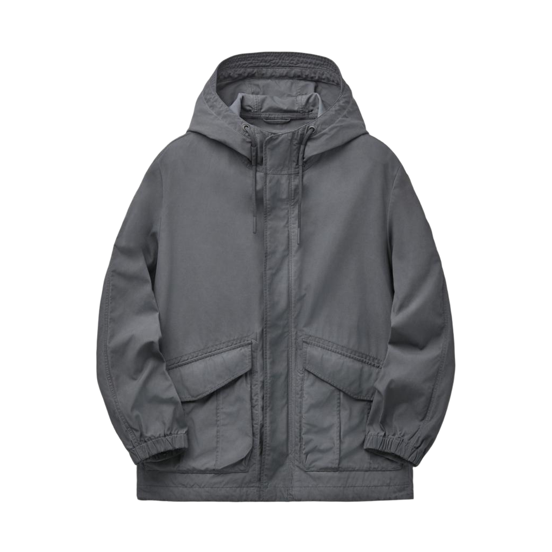 시리즈 숏 다잉 후드 코트 차콜(SERIES Short Dyed Hood Coat Charcoal)