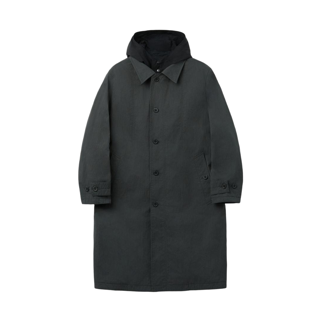 시리즈 리버서블 후드 트렌치 코트 차콜(SERIES Reversible Hood Trench Coat Charcoal)