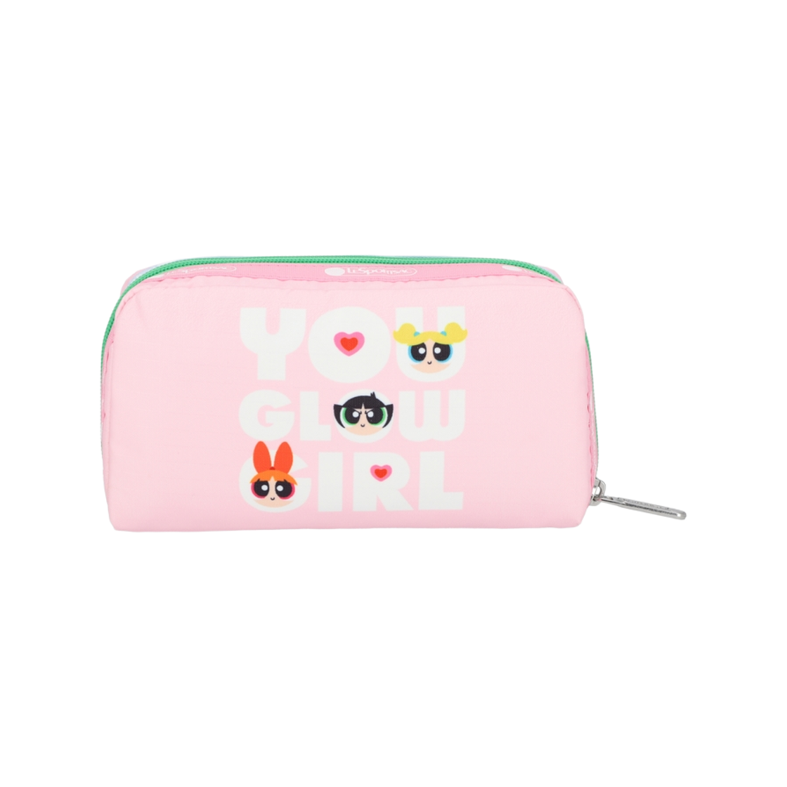 레스포색 파워퍼프걸 핑크 렉탱귤러 코스메틱 파우치(Lesportsac PPG Pink Rectangular Cosmetic) - 5