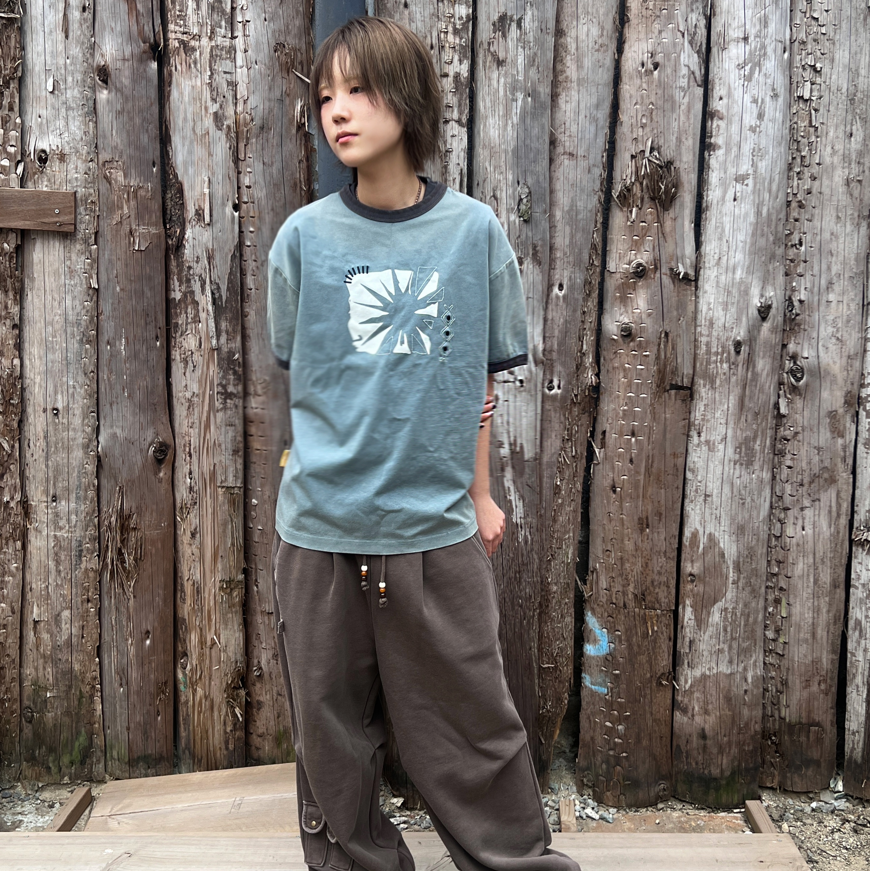 MAINBOOTH Nomad Sweat Pants BROWN 착용 스타일 - 1