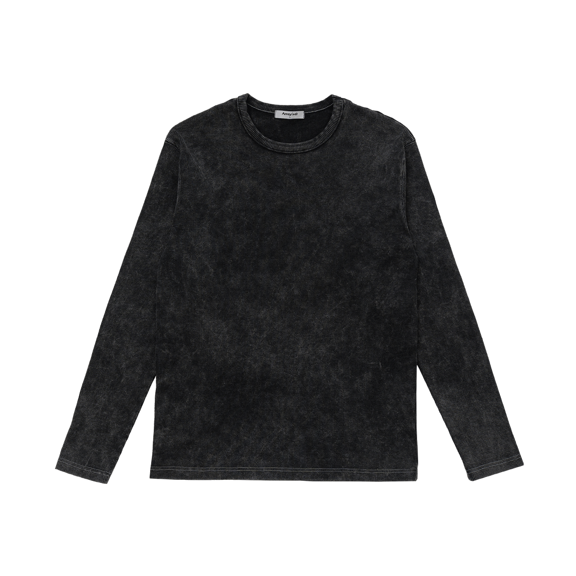 어레이드 리브드 롱슬리브 티셔츠 스노우 그레이(Arrayed Ribbed Long-Sleeve T-Shirt Snow Gray)