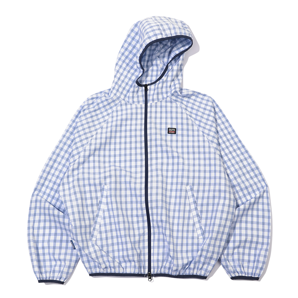 스포츠챔버 SC 스퀘어 체크 윈드브레이커 화이트(SPORT CHAMBER SC Square Check Windbreaker WHITE)