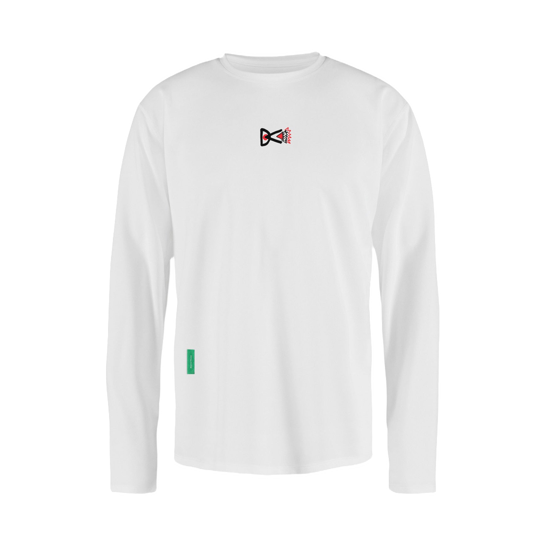 DV0101-A-WHITE District Vision Long Sleeve Boxy Training T-Shirt White