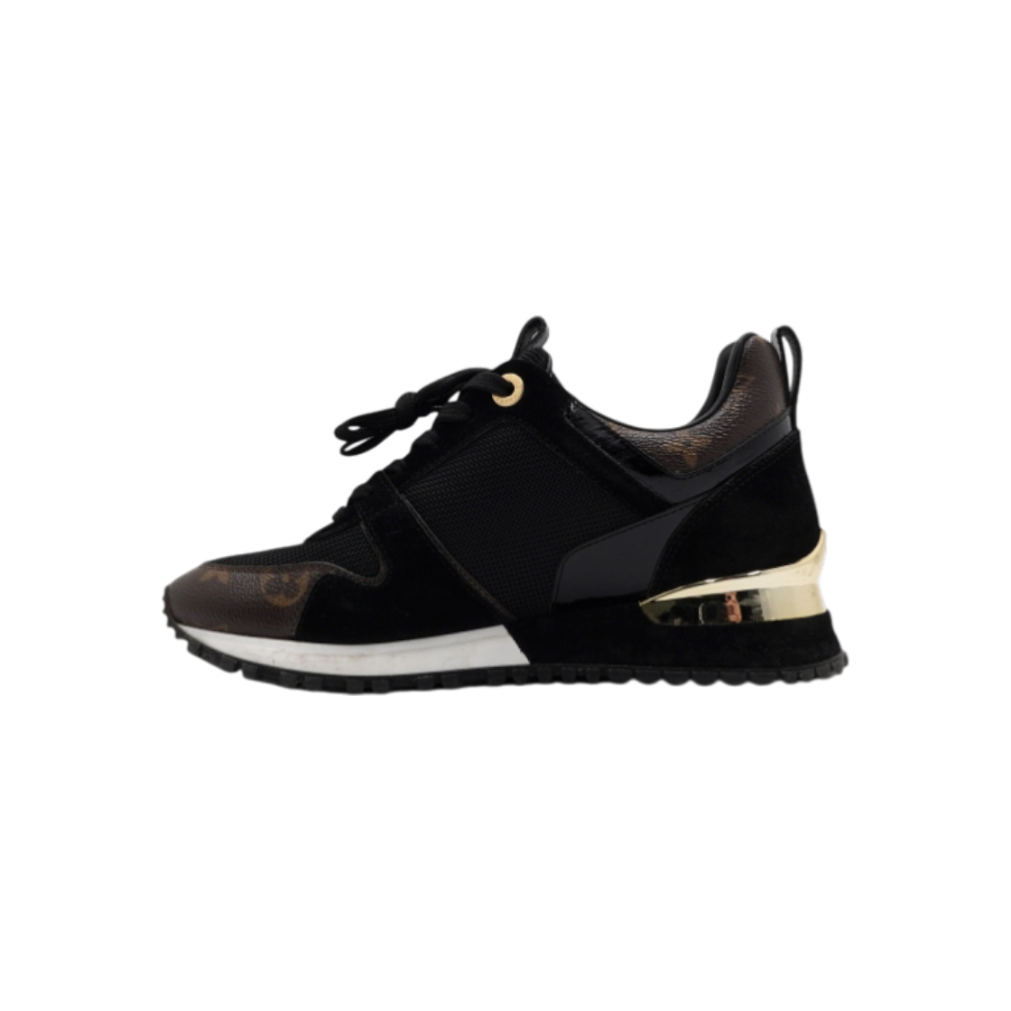 ITQB4PK5TK9S Louis Vuitton Black Monogram Runaway Women's Sneakers