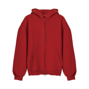 STU Hoodie Zip-Up In Red