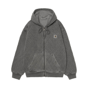 Carhartt WIP Hooded Vista Quilted Sweat Jacket Black Garment Dyed