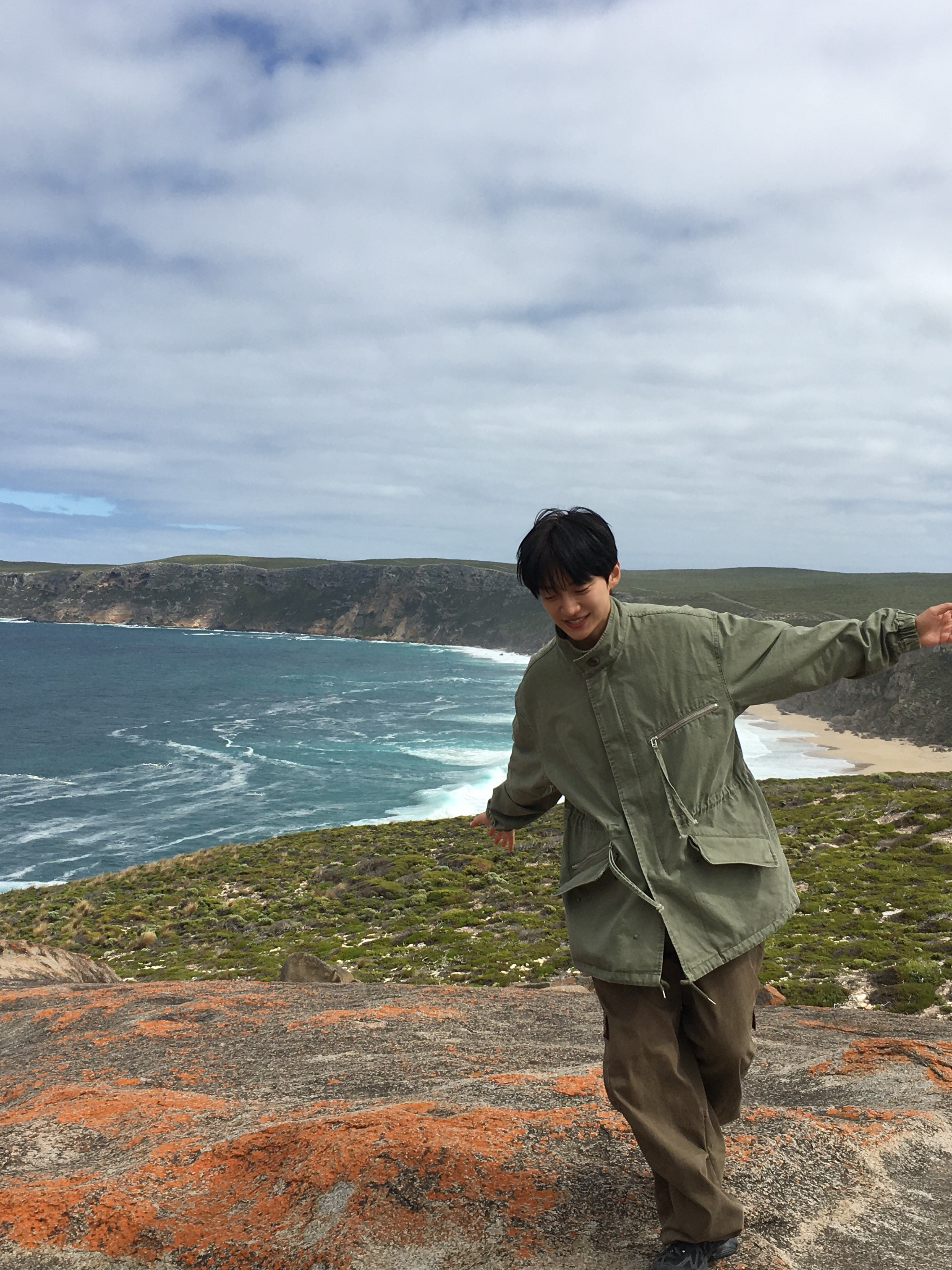 Noun Faded Filed Jacket Olive, noun Washed Cargo Pants Khaki 착용 스타일 - 5