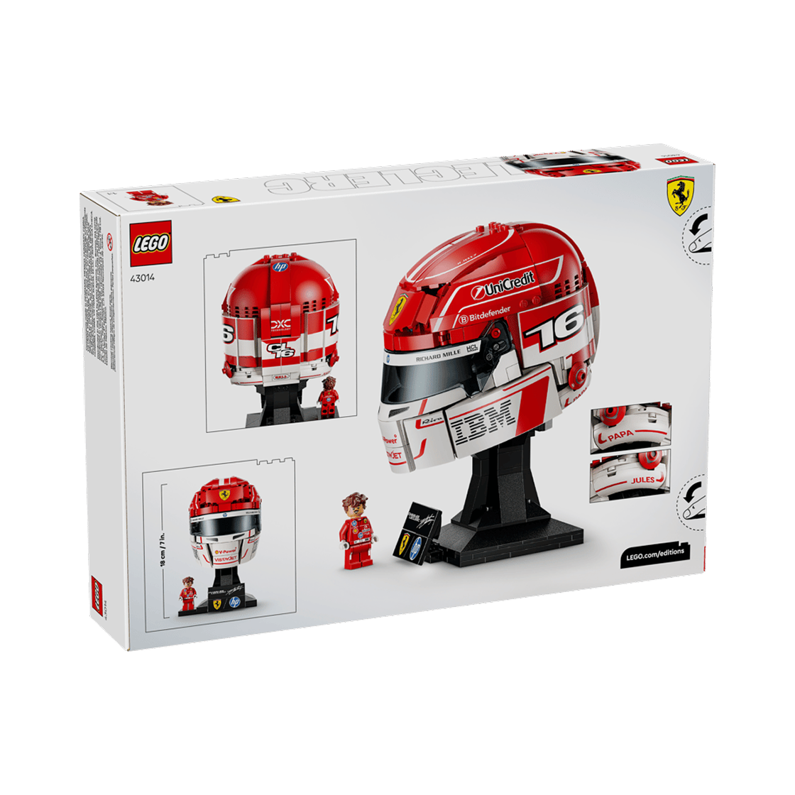 레고 에디션 세트 스쿠데리아 페라리 HP 샤를 르클레르 헬멧(Lego Editions Scuderia Ferrari Hp Charles Leclerc Helmet) - 2