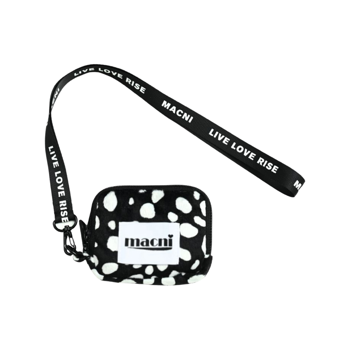 마크니 스트랩 미니 지갑 도트 블랙(MACNI Strap Mini Wallet Dot Black)