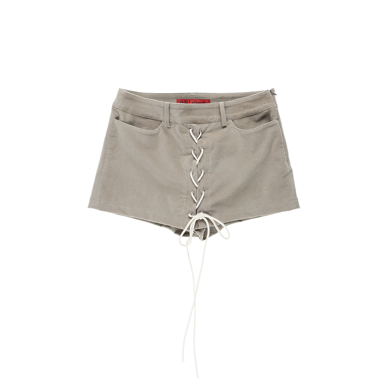 SL26SSPT03BE Still Lethardy Lace-up Mini Skort Beige