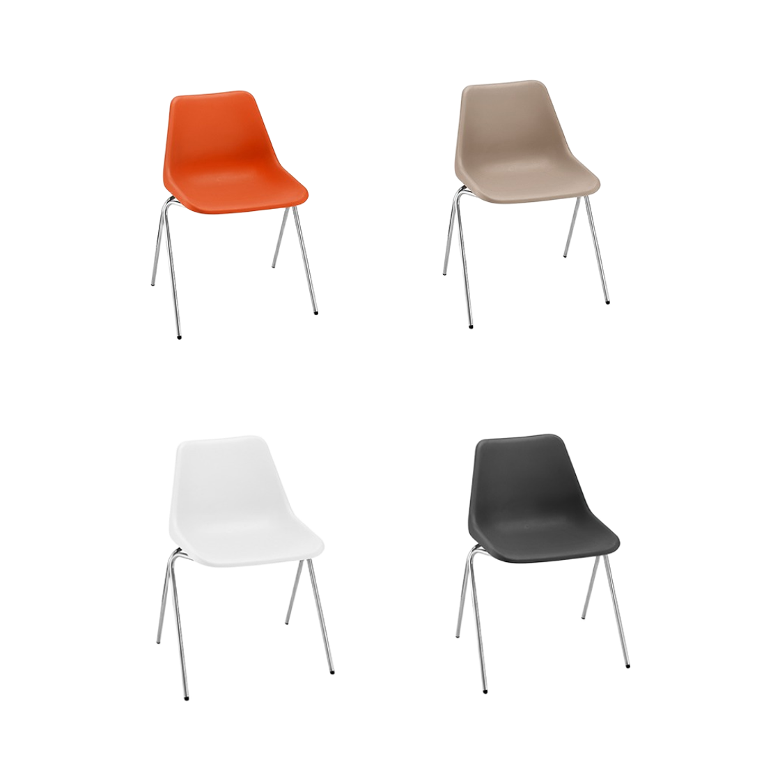 이노메싸 힐레 폴리사이드 체어 크롬 프레임(INNOMETSA HILLE Polyside Chair Chrome Frame)