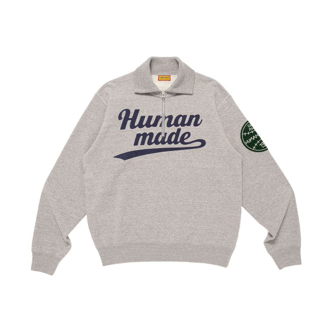 HM31CS005 Human Made Half-Zip Sweatshirt Gray