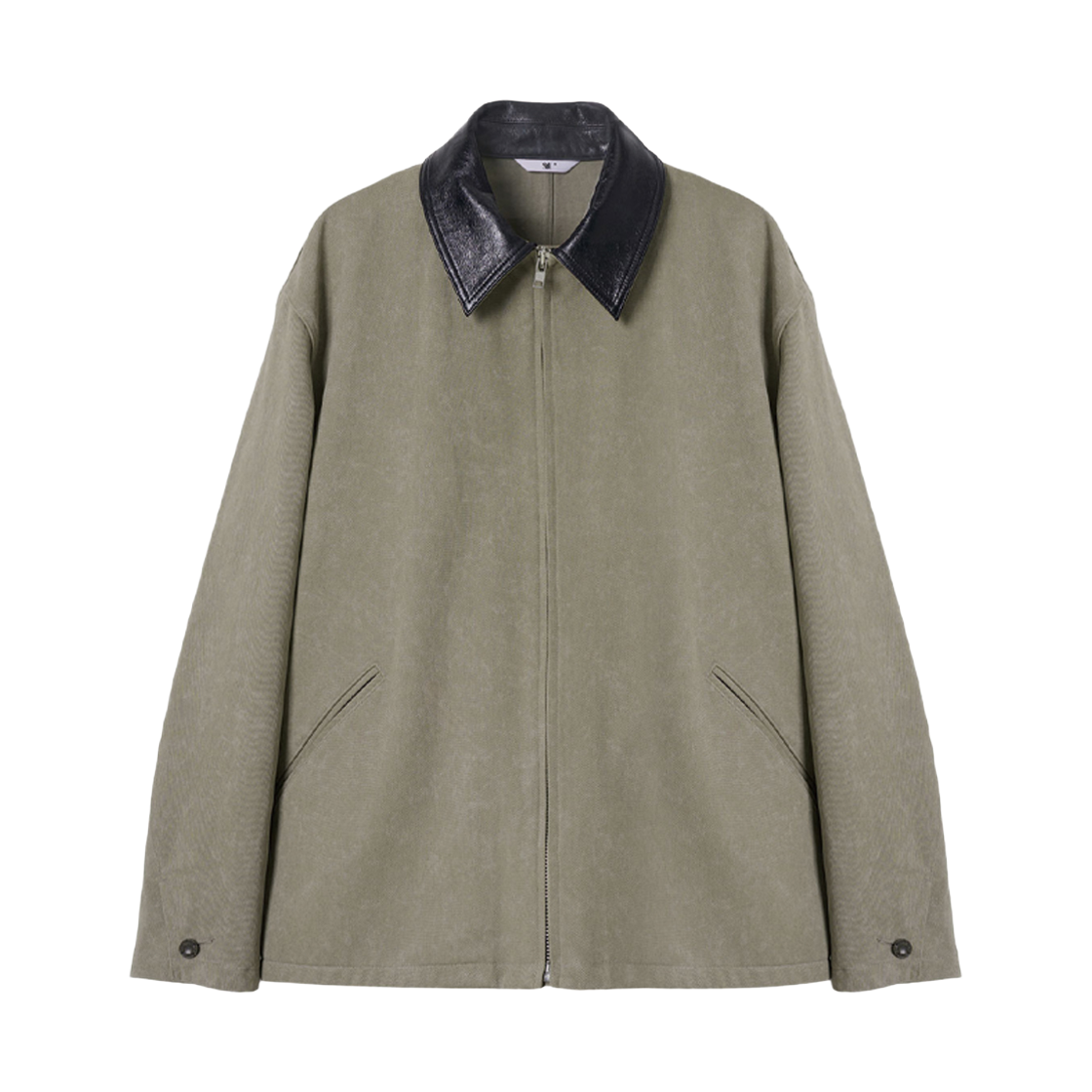 에스티유 레더 카라 워크 자켓 인 베이지(STU Leather Collar Work Jacket In Beige)