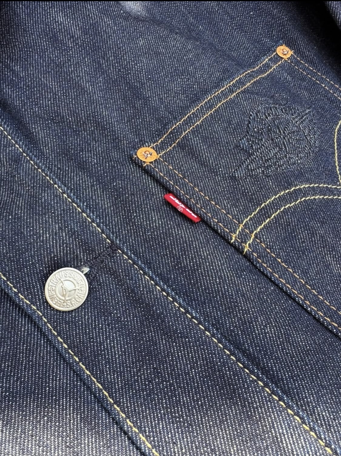 Levi's x Jordan Overshirt Jacket Indigo 착용 스타일 - 3