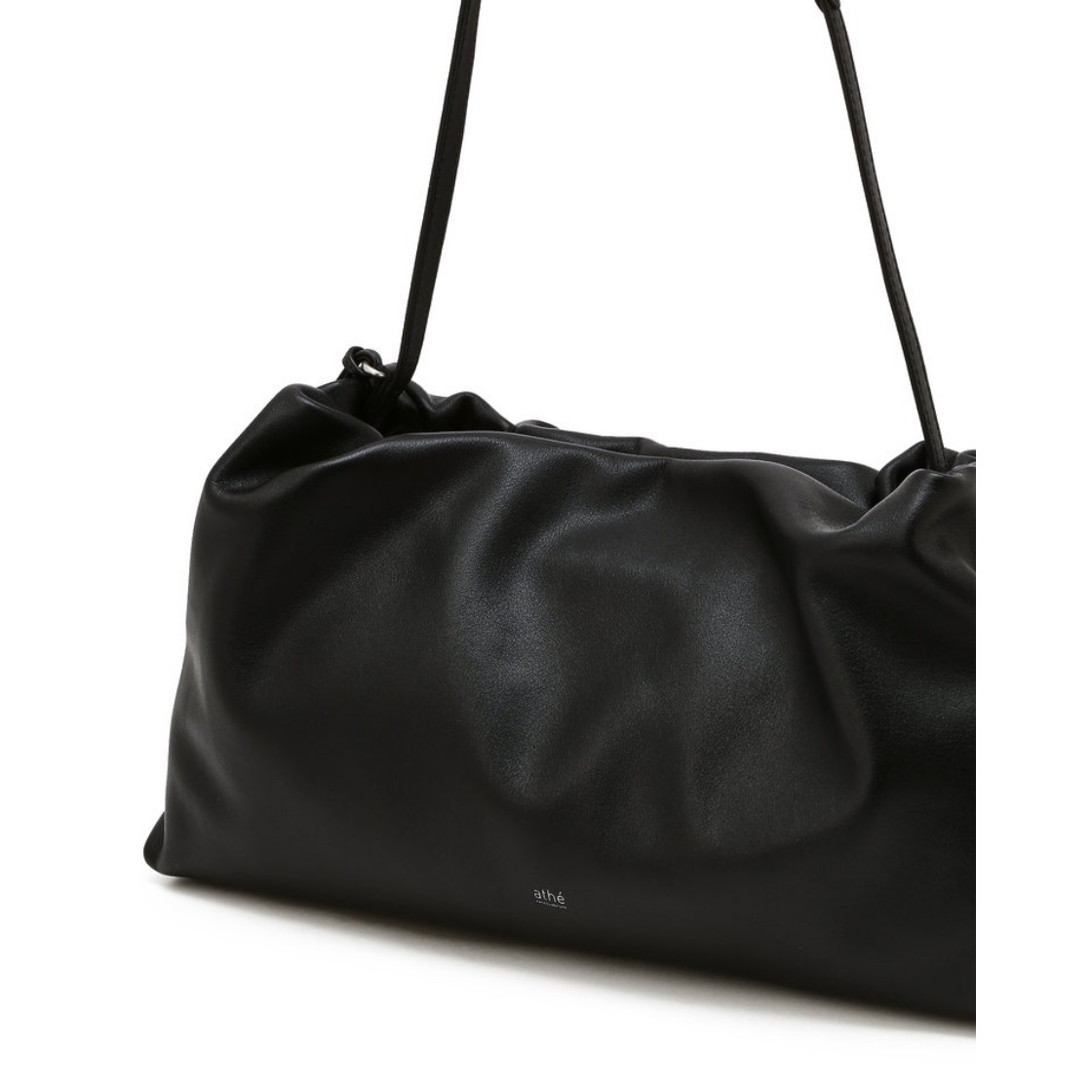 아떼 바네사브루노 액세사리 무스 블랙 레더 복조리 숄더백 M 블랙(Athe Vanessabruno Acc Mousse Black Leather Drawstring Shoulder Bag M Black) - 6