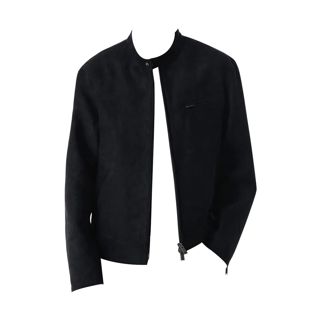 무신사 스탠다드 신세틱 스웨이드 레이서 자켓 블랙(Musinsa Standard Synthetic Suede Racer Jacket Black)