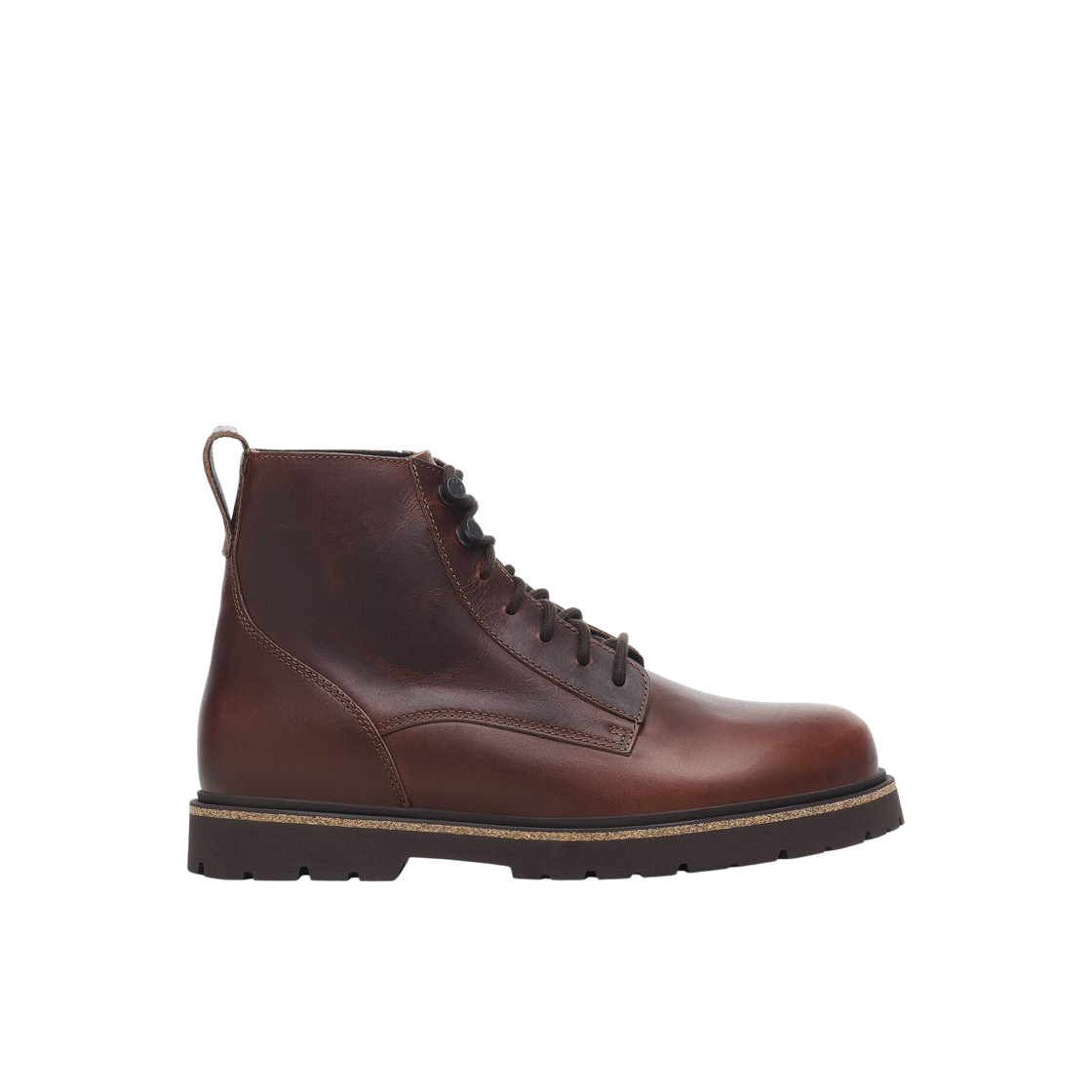 1028241 Birkenstock Highwood Lace Mid Natural Leather Chocolate - Regular