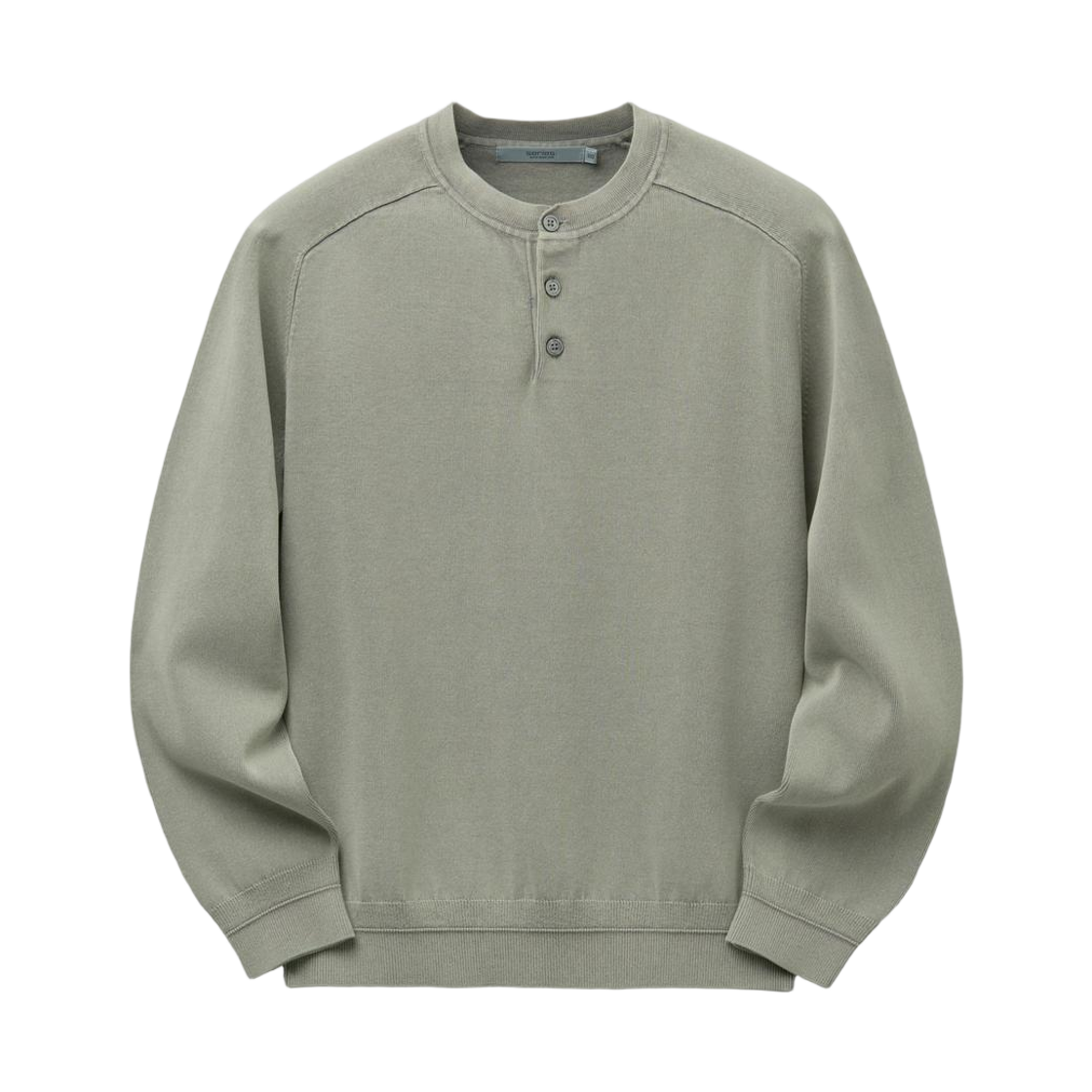SAWAS26141GYX SERIES Garment Dyed Long Sleeve Henley Neck Gray
