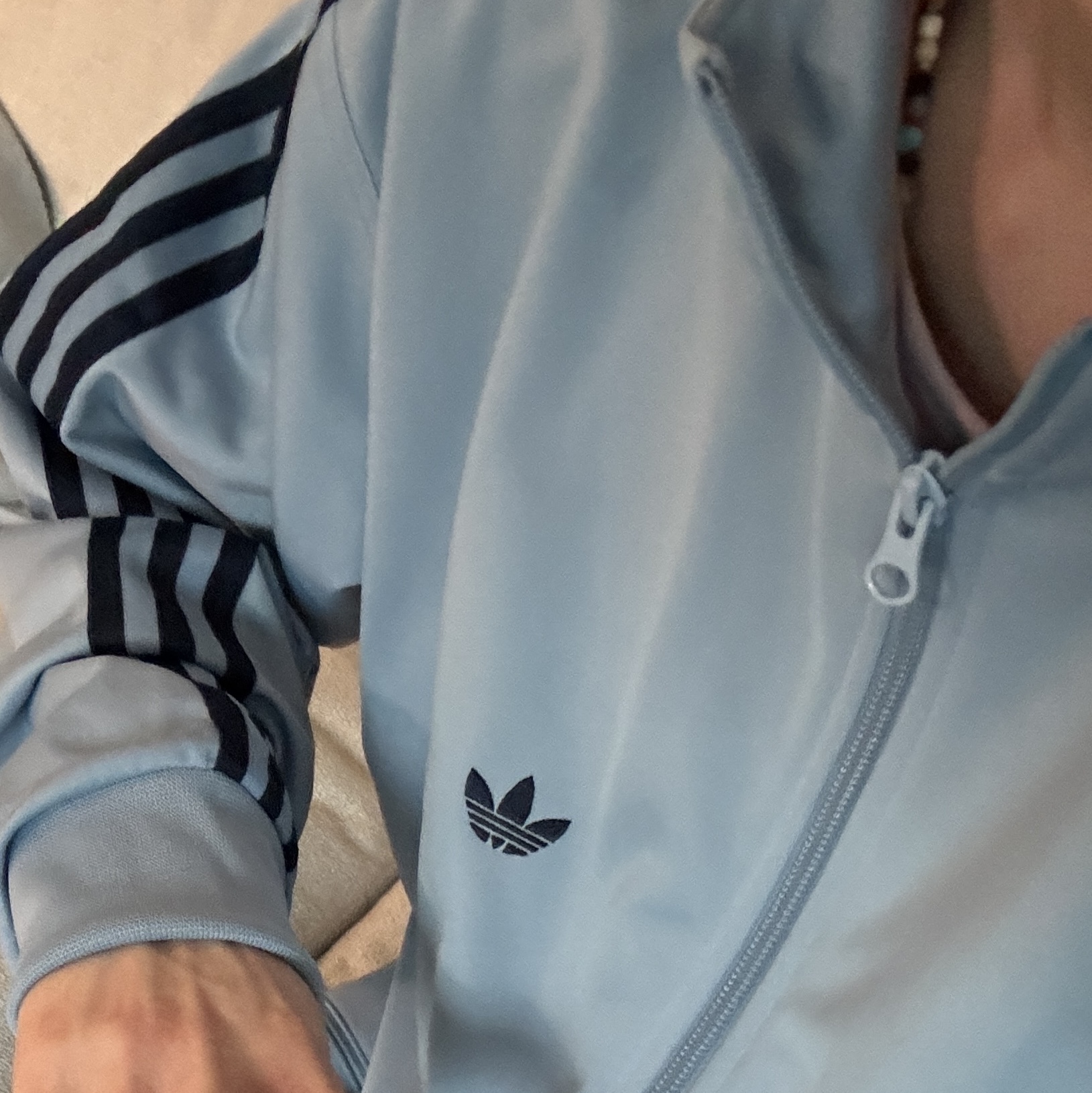 Adidas Beckenbauer Track Top Ambient Sky - KR Sizing 착용 스타일 - 1