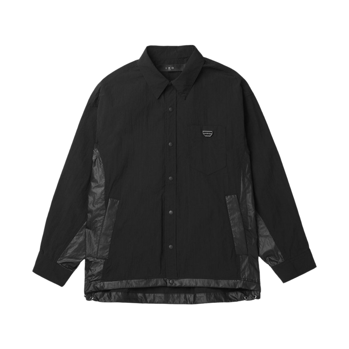 IQJCM26701BKX IRO Transit Nylon Side Panel Shirt Jacket Black
