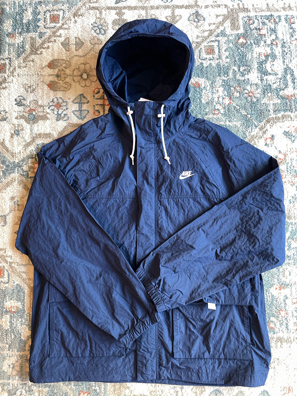 Nike Club Bowline Jacket Midnight Navy White - Asia 착용 스타일 - 1