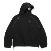 SPORT CHAMBER SC Waffle Ear-Open Hood T-shirt BLACK
