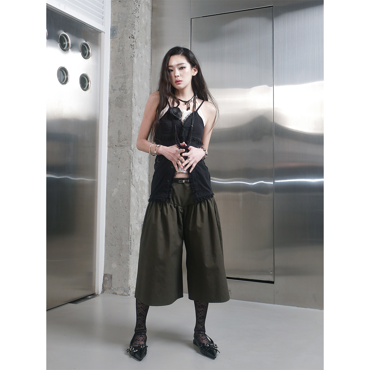 스틸레써디 브이 요크 개더드 팬츠 브라운(Still Lethardy V-Yoke Gathered Pants Brown) - 5