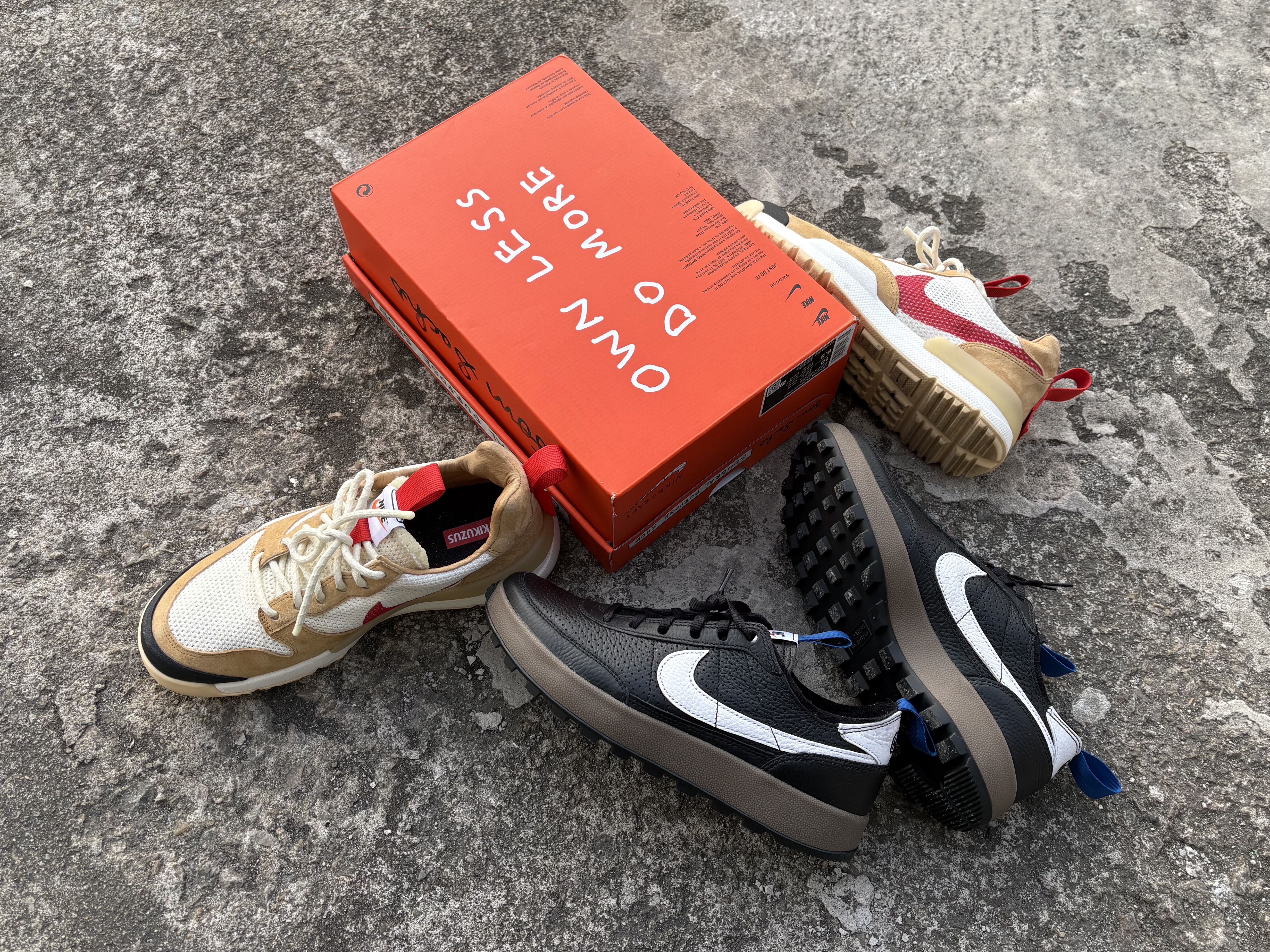 Nike x Tom Sachs Mars Yard Shoe 3.0 Space Camp, Nike x Tom Sachs Craft General Purpose Black White 착용 스타일 - 5