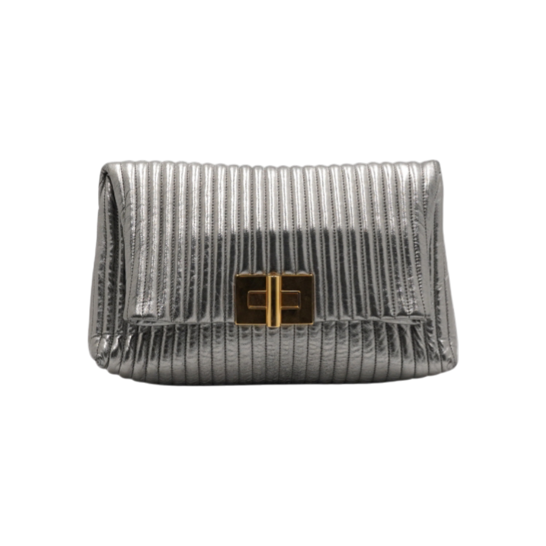 톰포드 메탈릭 실버 폴딩 여성 클러치백aa61708(TOM FORD Metallic Silver Folding Clutch Bag) - 1