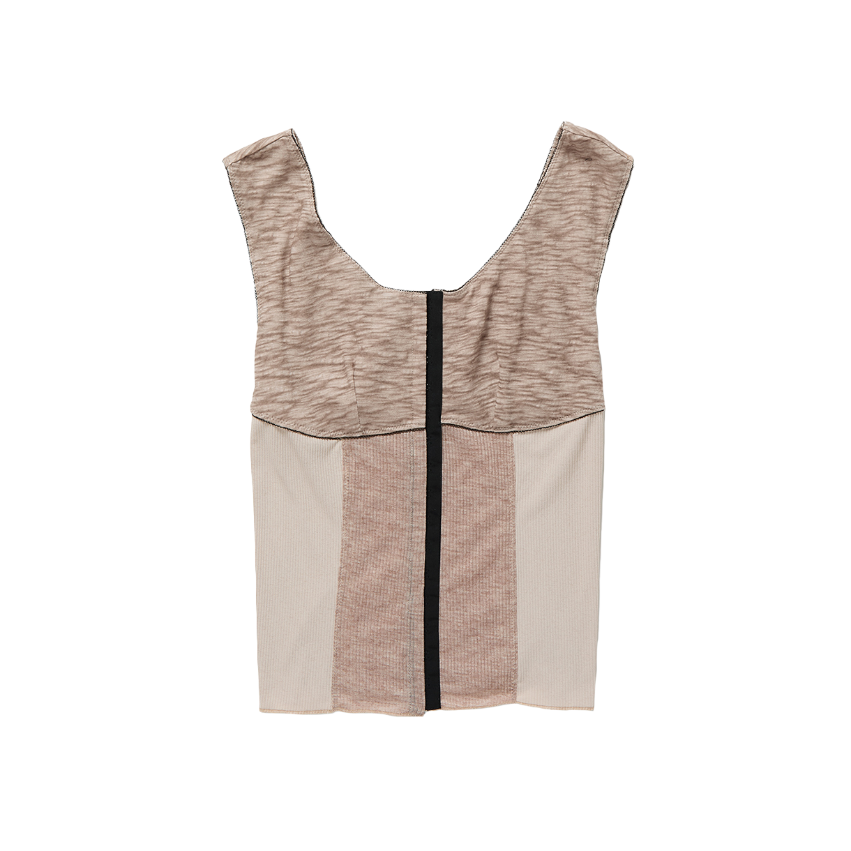 퍼버즈 우먼 후크 앤 아이 저지 탑 베이지 - 26SS(Perverze Women Hook And Eye Jersey Top Beige - 26SS)