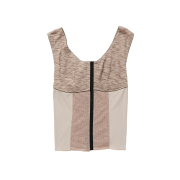 Perverze Women Hook And Eye Jersey Top Beige - 26SS