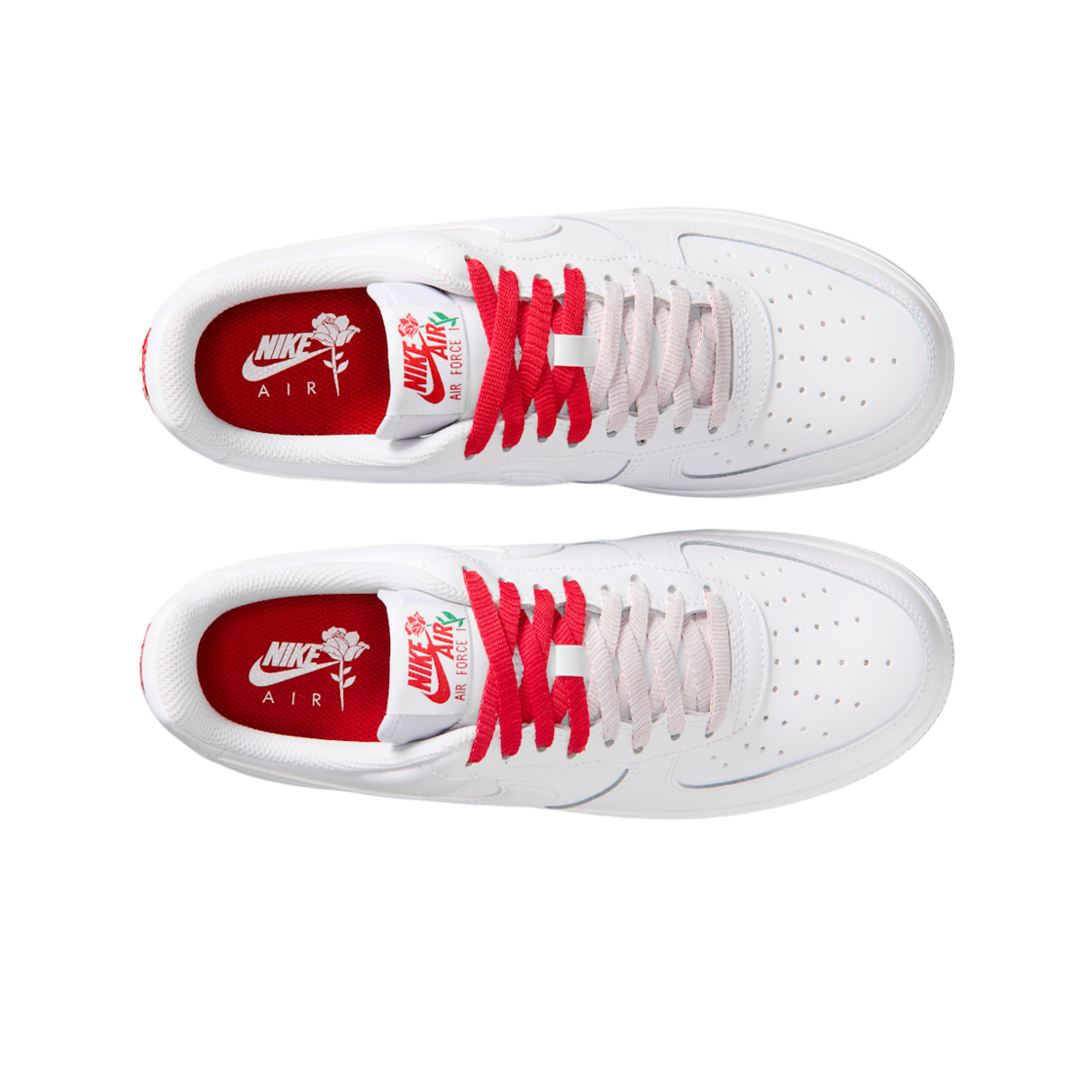 (W) 나이키 에어포스 1 '07 로우 SE 화이트 스포츠 레드((W) Nike Air Force 1 '07 Low SE White Sport Red) - 2