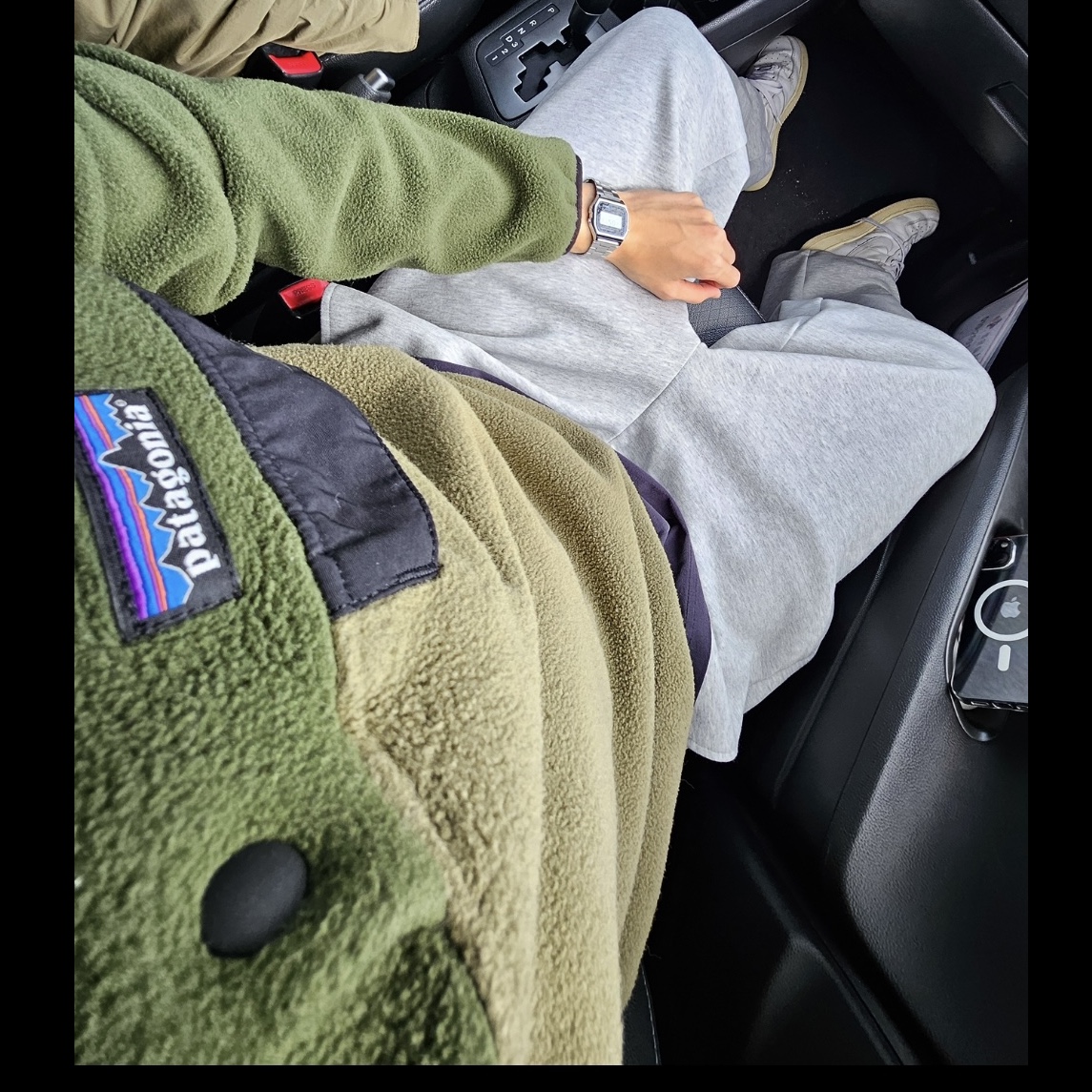 Uniqlo C Sweat Wide Pants Gray - KR, Nike Air Force 1 '07 Low White 착용 스타일