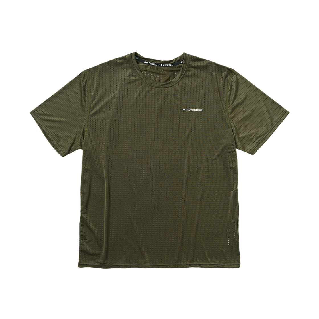네거티브 스플릿 클럽 에어벤트 솔리드 티셔츠 카키(negative split club Air Vent Solid T-Shirt Khaki)