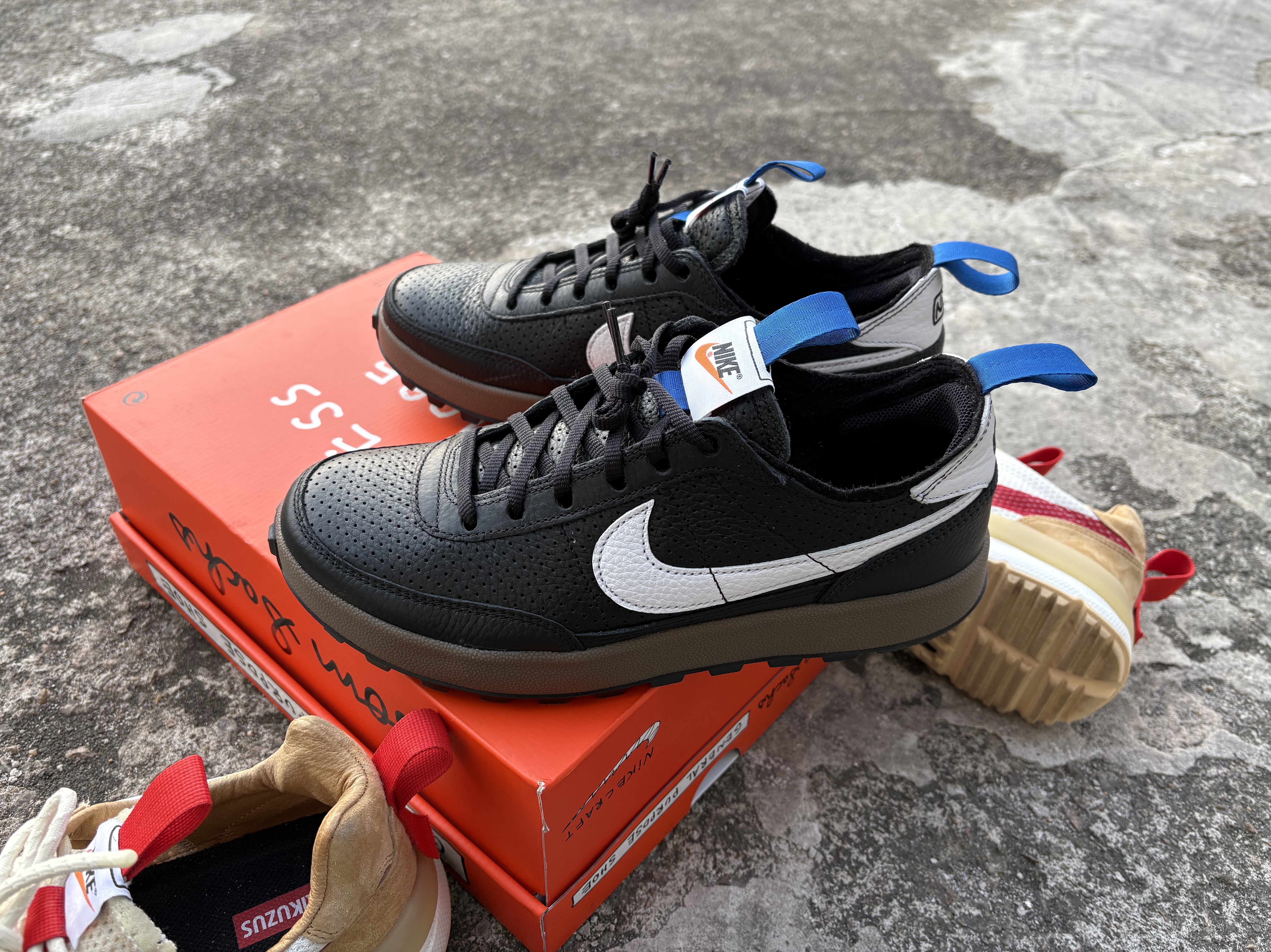 Nike x Tom Sachs Mars Yard Shoe 3.0 Space Camp, Nike x Tom Sachs Craft General Purpose Black White 착용 스타일 - 4