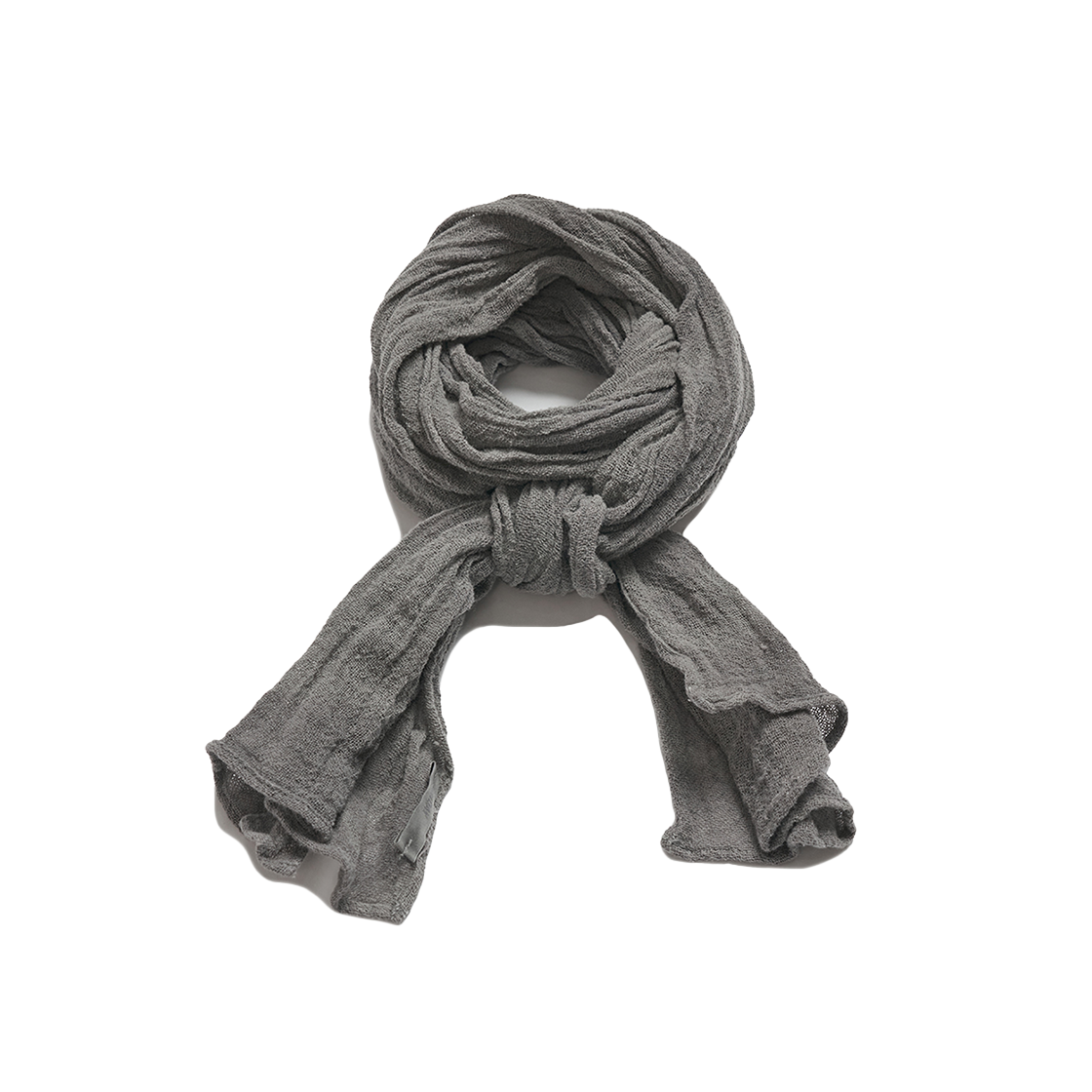 선데이세레머니 로우 내추럴 스카프 - 차콜 다이드(Sunday Ceremony Raw Natural Scarf - Charcoal Dyed)