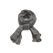 Sunday Ceremony Raw Natural Scarf - Charcoal Dyed