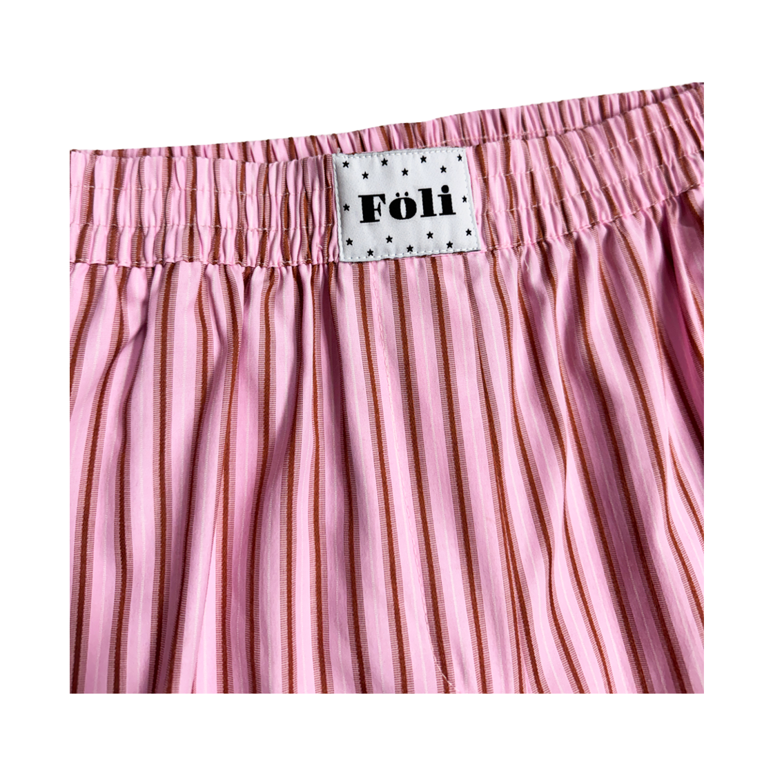 폴리 여 프릴 칼라리스 홈 카프리 세트, 핑크 스트라이프(Foli W Frill Collarless Home Capri Set, Pink Stripe) - 2