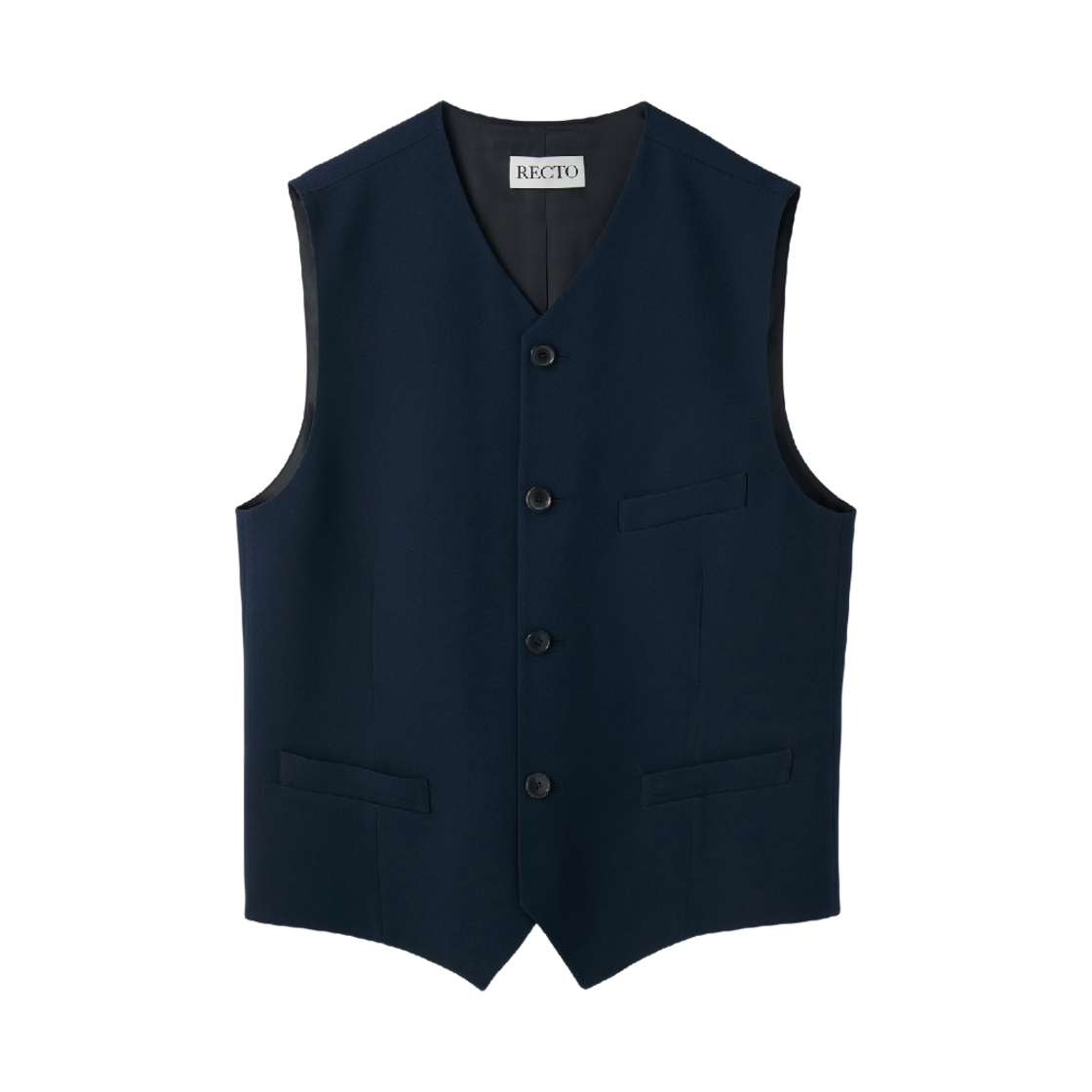 렉토 스트랩 디테일 수트 베스트 다크 네이비(Recto Strap Detail Suit Vest Dark Navy)