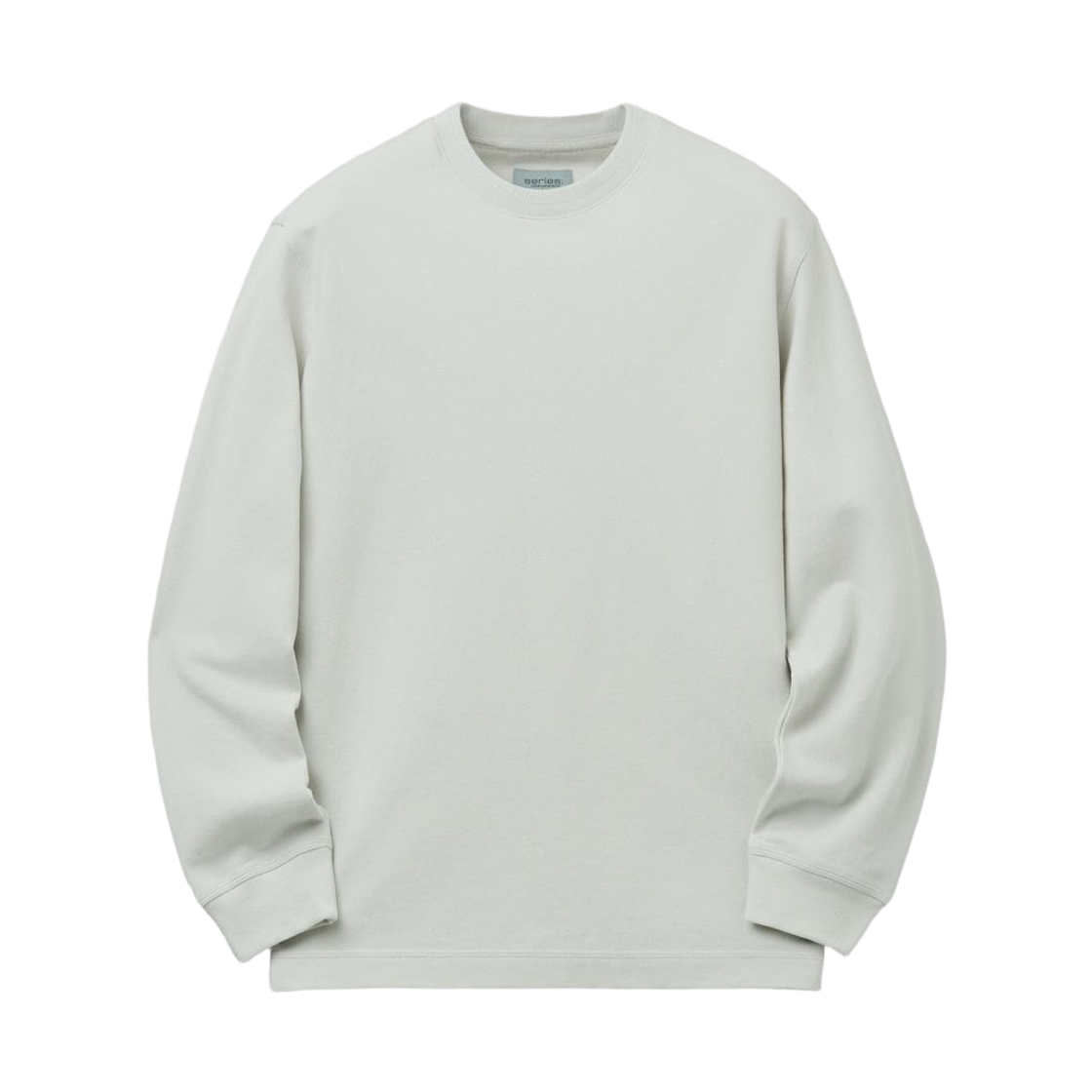 SATAS26211GYL SERIES Cotton Round Long Sleeve T-Shirt Light Gray