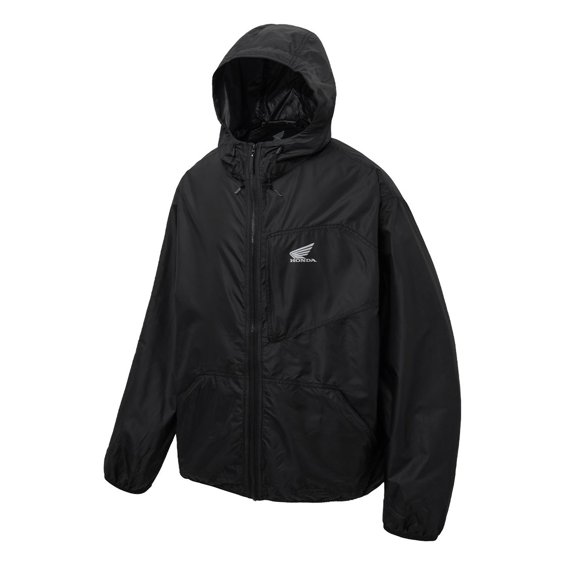 혼다 H-Tech 패커블 윈드브레이커 솔리드 버전 블랙(Honda H-Tech Packable Windbreaker Solid Ver Black)
